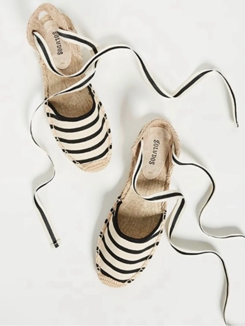 Soludos Classic Striped Lace Up Espadrille 8